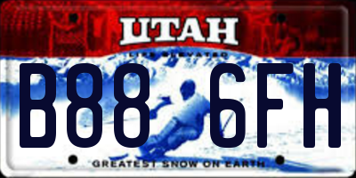 UT license plate B886FH