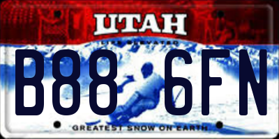UT license plate B886FN