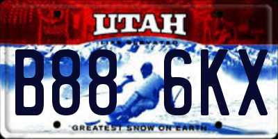 UT license plate B886KX