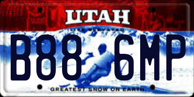 UT license plate B886MP