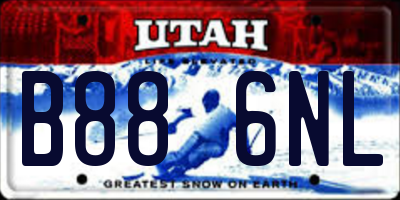 UT license plate B886NL