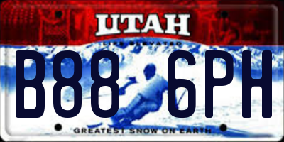 UT license plate B886PH