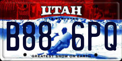 UT license plate B886PQ
