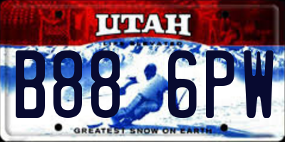 UT license plate B886PW