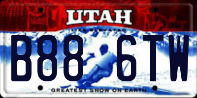 UT license plate B886TW