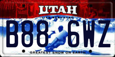 UT license plate B886WZ