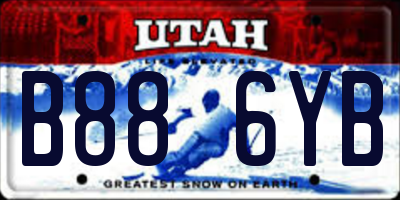 UT license plate B886YB