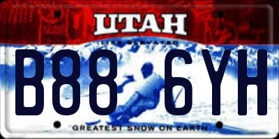 UT license plate B886YH