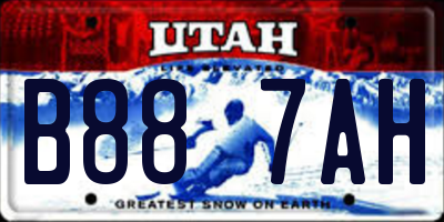 UT license plate B887AH