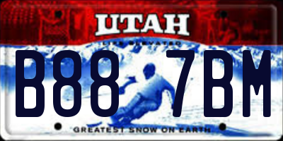 UT license plate B887BM