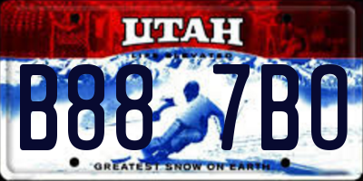UT license plate B887BO