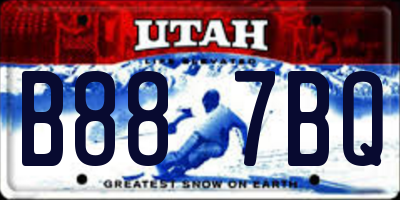UT license plate B887BQ