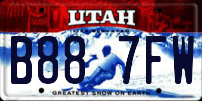 UT license plate B887FW