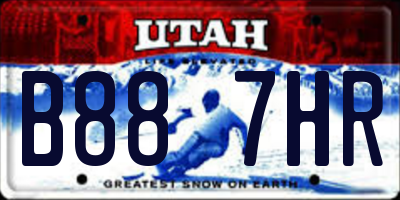 UT license plate B887HR
