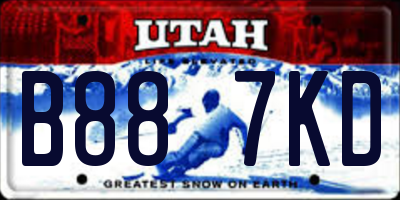 UT license plate B887KD