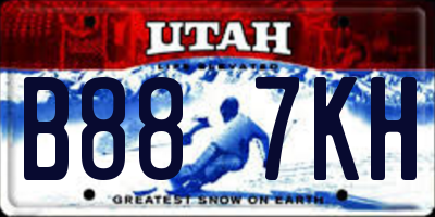 UT license plate B887KH