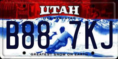 UT license plate B887KJ