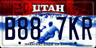 UT license plate B887KR