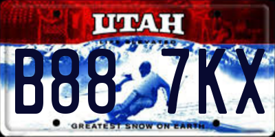 UT license plate B887KX