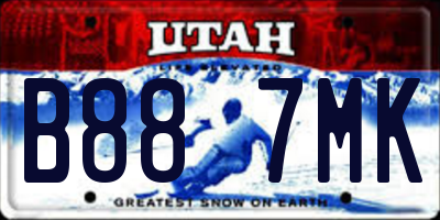 UT license plate B887MK