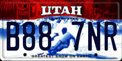 UT license plate B887NR