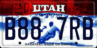 UT license plate B887RB
