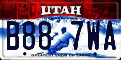 UT license plate B887WA