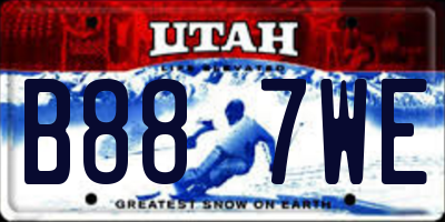 UT license plate B887WE