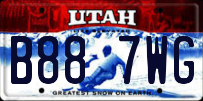 UT license plate B887WG