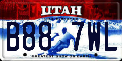 UT license plate B887WL