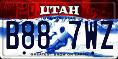 UT license plate B887WZ