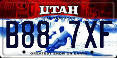 UT license plate B887XF