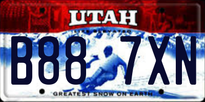 UT license plate B887XN