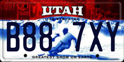 UT license plate B887XY