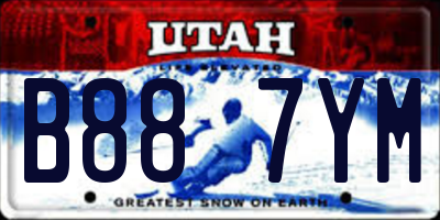 UT license plate B887YM