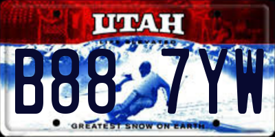 UT license plate B887YW