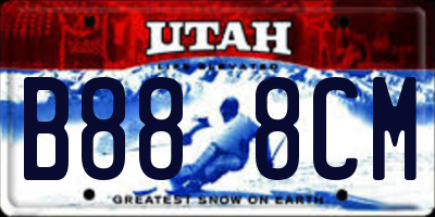 UT license plate B888CM