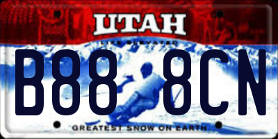 UT license plate B888CN