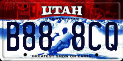 UT license plate B888CQ