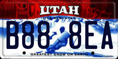 UT license plate B888EA