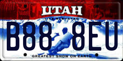 UT license plate B888EU