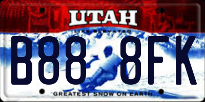 UT license plate B888FK