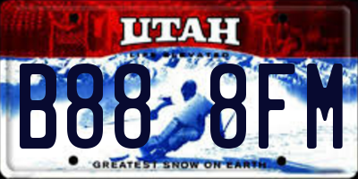 UT license plate B888FM