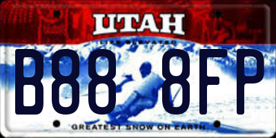 UT license plate B888FP