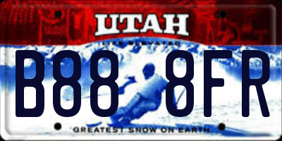 UT license plate B888FR
