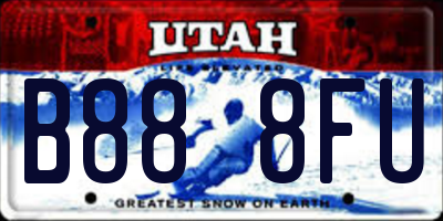 UT license plate B888FU