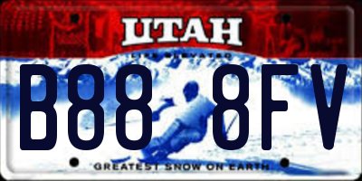 UT license plate B888FV