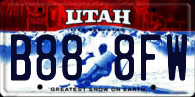 UT license plate B888FW