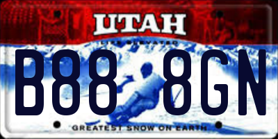 UT license plate B888GN