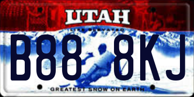 UT license plate B888KJ